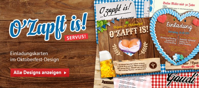 O’zapft is! ? Sortimentserweiterung bayrische Einladungskarten